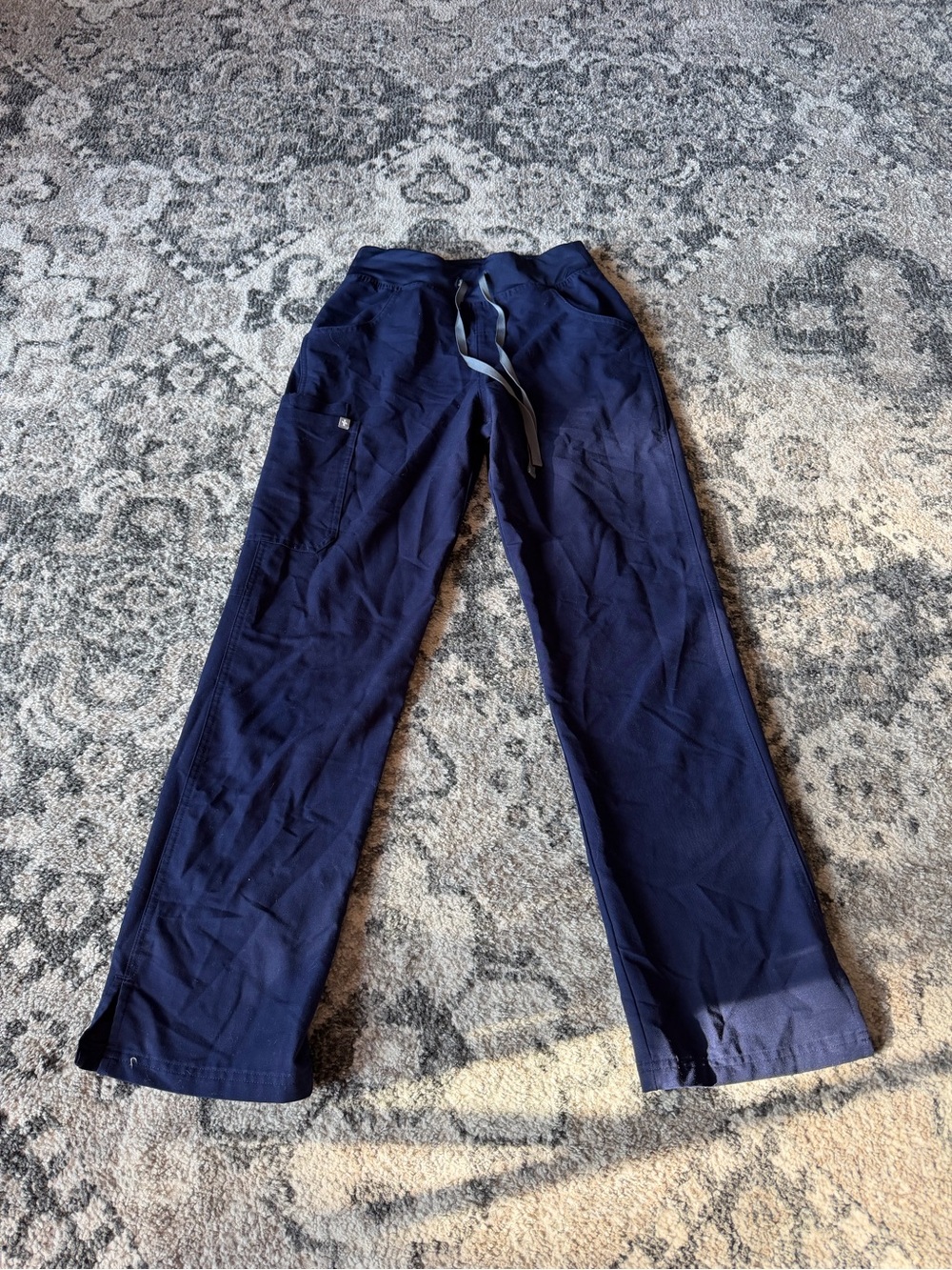 Figs Navy Drawstring Scrub Pants